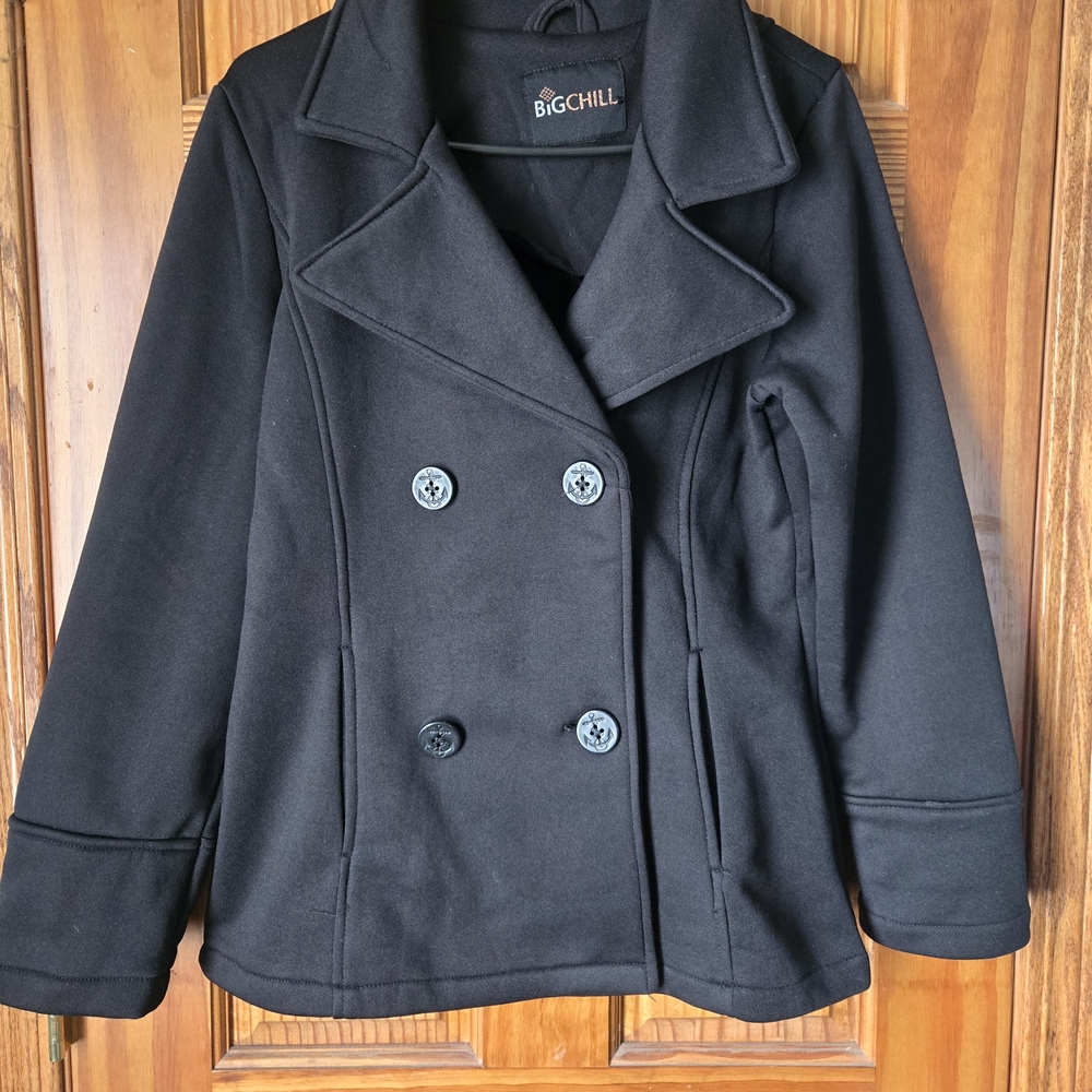 Big Chill Women's Black Peacoat